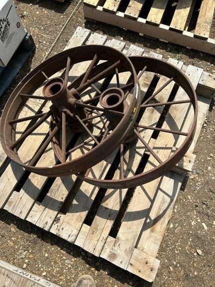 Pair of 28” steel wheels