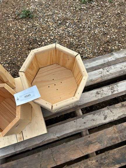 Locally made planters, wishing well & small planter