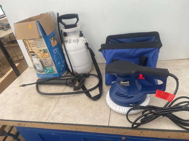 Simoniz polisher - hardly used, and a spot sprayer