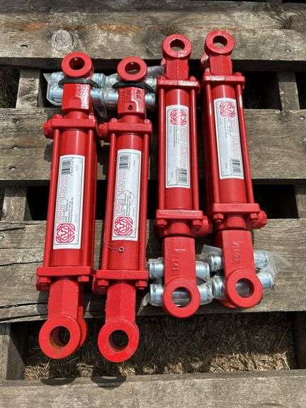 4 UNUSED Red cylinders