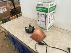 Lawn and garden sprayer, candle holder and rock lamp (needs bulb)