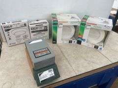 Submersible motor control 1/2hp 230V, 2 - 6" recessed LED lights, 1 - 7" and 1 - 4" Halo LED surface