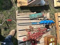 Qty of load binders, ice auger, qty of grease etc