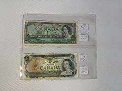 1 - 1954 $1.00 Bill & 1 - 1973 $1.00 Bill - Both Bills Like New