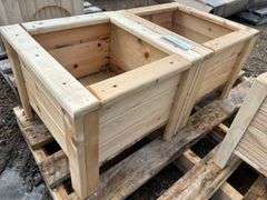 Locally made pair of planters 16x17x13