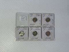 5 - Small Nickels - 1906 Edward - 1910 Edward - 1913 - 1916 - 1919 - Silver Nickels