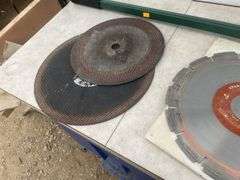 Pruning shears, 12" diamond blade and a couple of chopsaw blades
