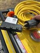 Champion 3000 generator c/w extension cord & garden hose - owner says runs