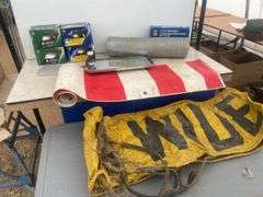 2 - 41/2" flood lights, wide load sign, headlights, truck mirror, etc
