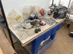 Quantity of misc tools, nuts and bolts, filters, pto adapter 540 to small 1000 etc.