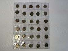Plastic Page of USA Nickels - 1928 to 1969 - Mixed Dates