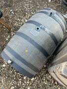 Pair of plastic decorative rain barrels