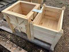 Locally made planter 14x14x16 & planter 12x19x13