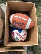 Pallet of miscellaneous, vintage tools, balls, hubcaps etc
