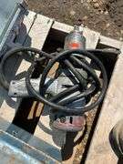 Pallet of misc, cutting torch, electric impact, mufflers etc