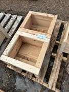 Locally made pair of planters 16x17x13