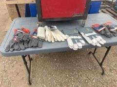 Small tool box - 19"W x 28"H x 11"D comes with a quantity of gloves