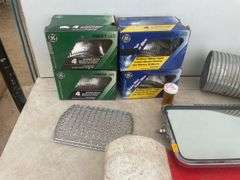 2 - 41/2" flood lights, wide load sign, headlights, truck mirror, etc