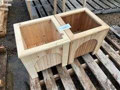 Locally made pair of planters 15x15x16