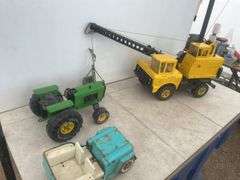 TONKA Crane, TONKA Tractor and a Jeep