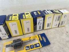 Quantity of Irwin hole saws  and hole saw mandrel