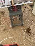 9" Beaver table saw with 1hp motor on stand - running condition  - missing protractor