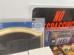 Address plaque, address high-viz sign, fire starters, Gripty, Power zone 3 in 1 phone charger, light