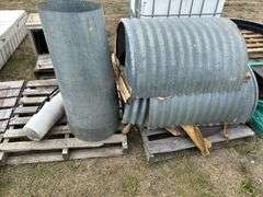 2 pallets of Auger downspout, aeration ducting