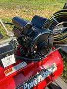 Coleman Powermate air compressor c/w hose - owner says works