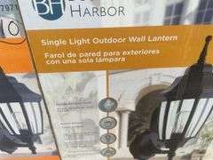 Pair of Boston Harbor single light outdoor wall lantern - Black finish