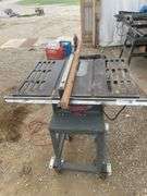 9" Beaver table saw with 1hp motor on stand - running condition  - missing protractor