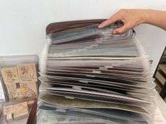 Quantity of stamps and scrap booking paper