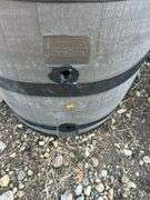 Pair of plastic decorative rain barrels