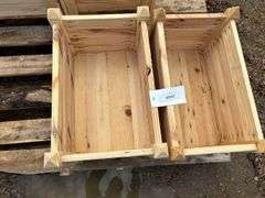 Locally made pair of planters 12x18x13