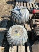 Pallet with whirly birds, 2 gas motors - condition unknown