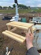 Locally made raised garden bed 18x40x25 & small squirrel sized picnic table