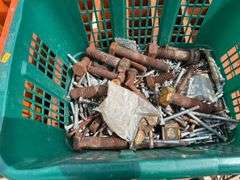 Pair of bolt bins & misc bolts