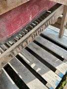 Vintage fanning mill in poor condition