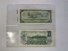 1 - 1954 $1.00 Bill & 1 - 1973 $1.00 Bill - Both Bills Like New