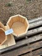 Locally made planters, wishing well & small planter