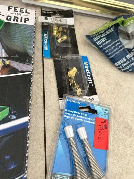Misc cables, house signs, cell phone holders, rescue hammers etc