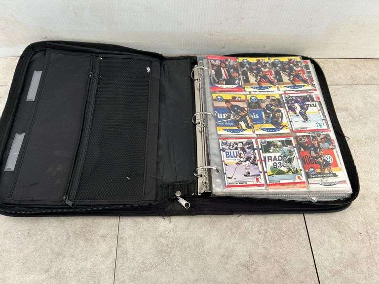 Binder of hockey & baseball cards