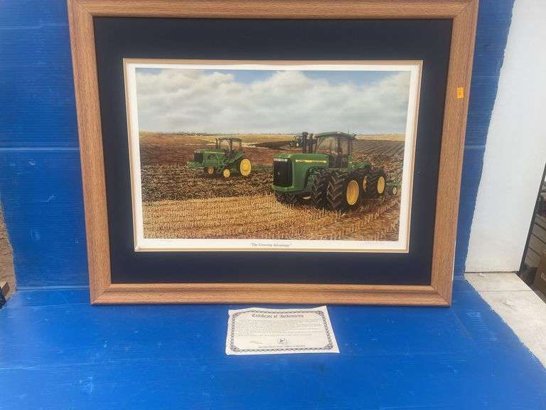 John Deere framed print #3930/7000 with Ceriticate of Authenticity