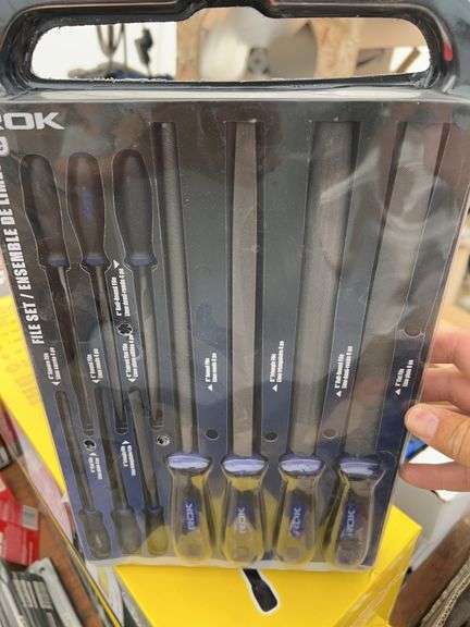 File set, tape measures, qty of 3/16” Masonry bits, chisel set, teflon tape, multi bit screwdrivers
