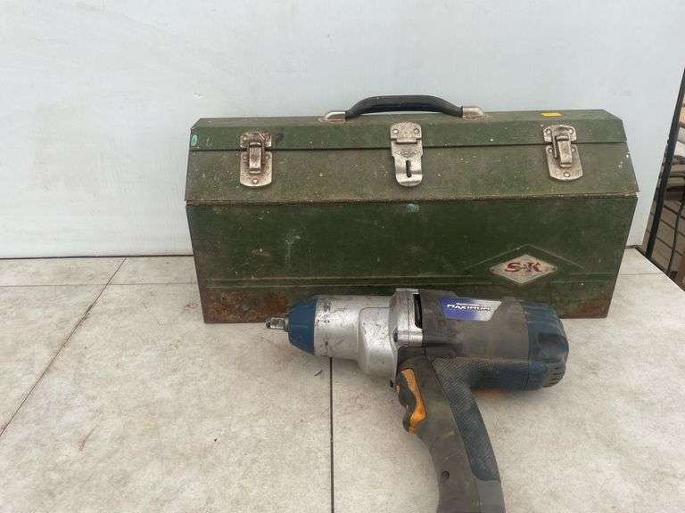 1/2" drive Mastercraft electric impact working condition, SK toolbox