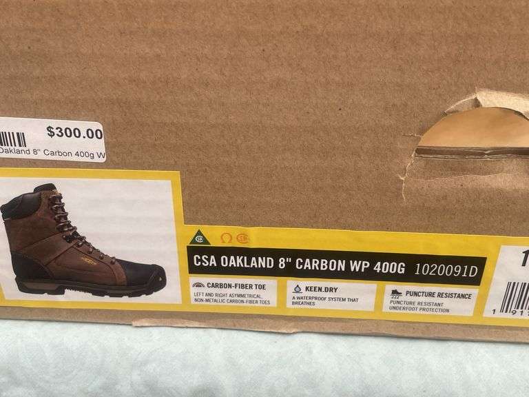 Steel toed safety boots size 10