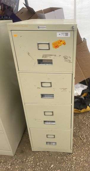 4 drawer filing cabinet with key