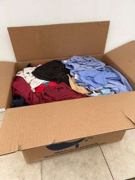 20 lb box of misc colored rags