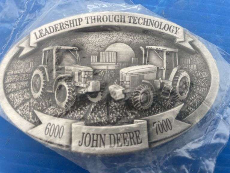 John Deere model 6000 and 7000 Leadership Through Technology belt buckle