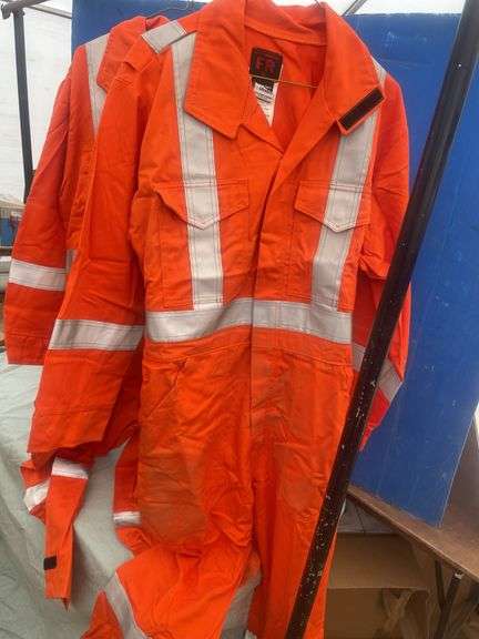 2 Orange 3M Flame resistant coveralls size 38